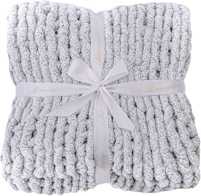 Bigacogo Chunky Knit Throw Blanket - Image 8