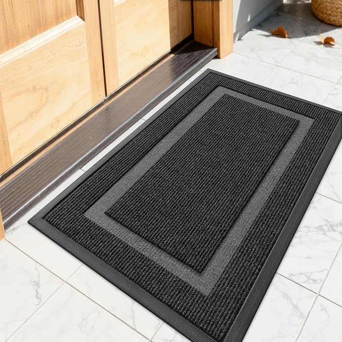 OLANLY Front Door Mat Indoor Outdoor Entrance, Waterproof All-Season, by OLANLY