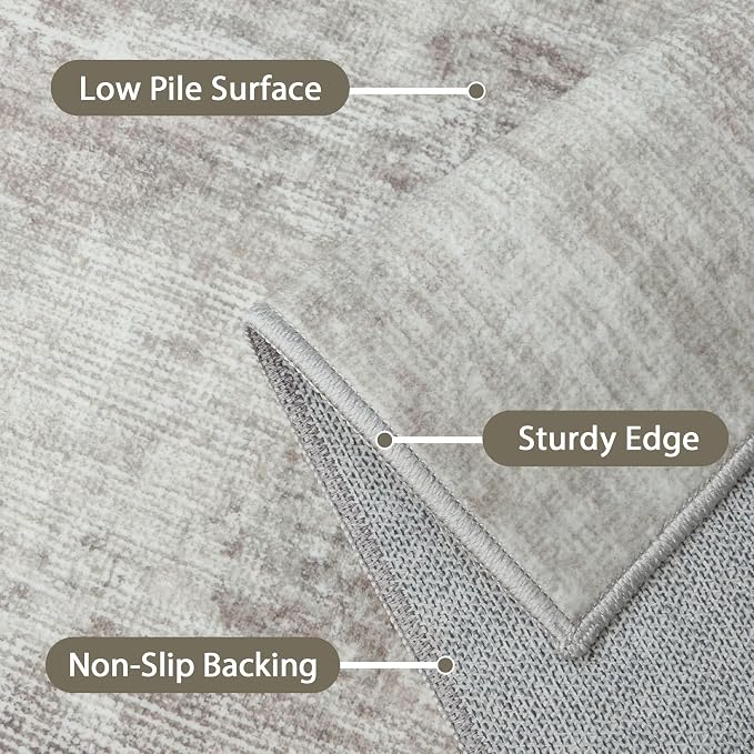 Area Rugs 3x5 for Living Room Bedroom, Modern Abstract Machine Washable Rug - Image 7