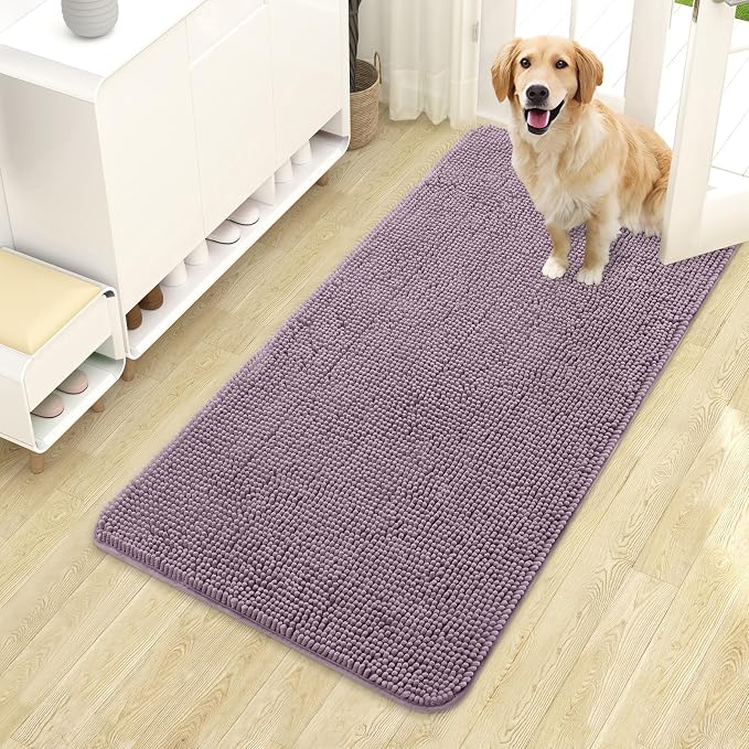 OLANLY Dog Door Mat for Muddy Paws 44x24, Absorbs Moisture and Dirt, Absorbent by OLANLY