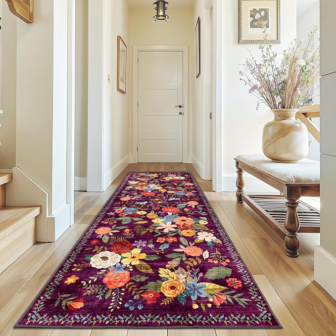 Rug for Hallways Kitchen Rug 3x7, Non Slip Washable Rugs by WelcometoBabovid