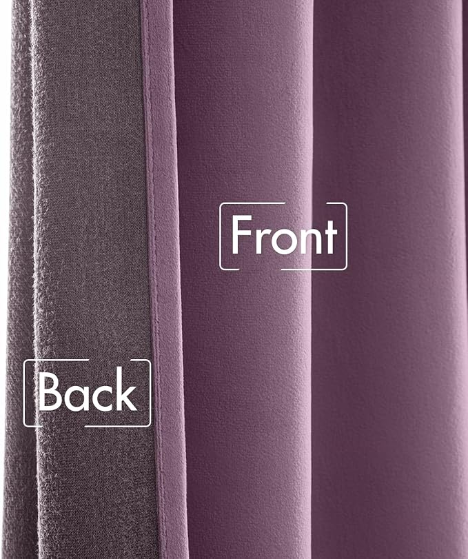 MIULEE Lavender Velvet Curtains 108 inches - Image 6
