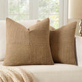 MIULEE Brown Decorative Throw Pillow Covers 20x20 Inch by MIULEE