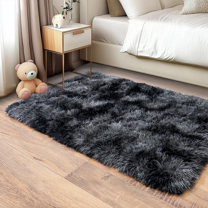 Pionblank Fluffy Small Rug for Bedroom 2x3 Feet, Shag Soft Area Rug, Modern - Image 7