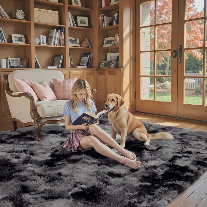 8x10 Area Rugs for Living Room Bedroom, Large Area Rug Shag Shaggy Carpet Soft - Image 6