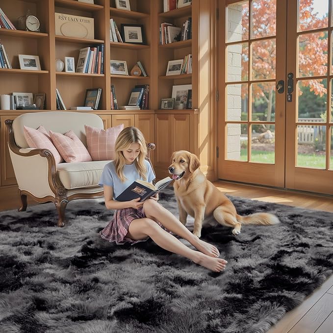 Rugs for Living Room 6x9, Alfombras para Salas Shag Large Plush Soft Area Rug - Image 4