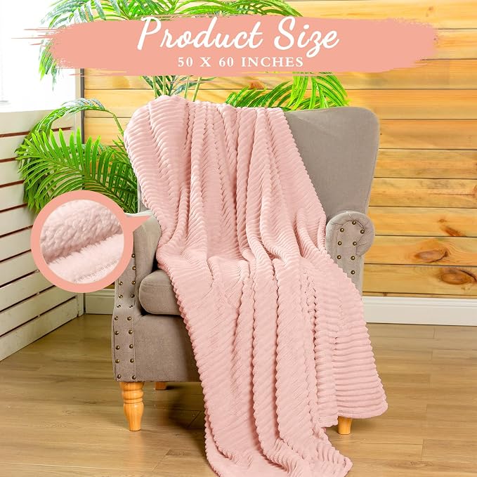 Buryeah 6 Pcs Flannel Throw Blanket Bulk 50 x 60 in Sleepover Blanket Outdoor - Image 2