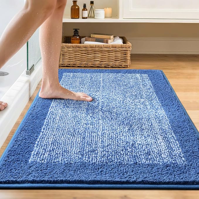 48x32 Large Bathroom Rugs Washable Non Slip, Soft Absorbent Quick Dry Mats - Image 2