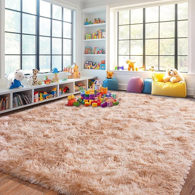 Pionblank 8x10 Rug for Living Room, Fuzzy Plush Large Area Rug, Fluffy Modern - Image 5