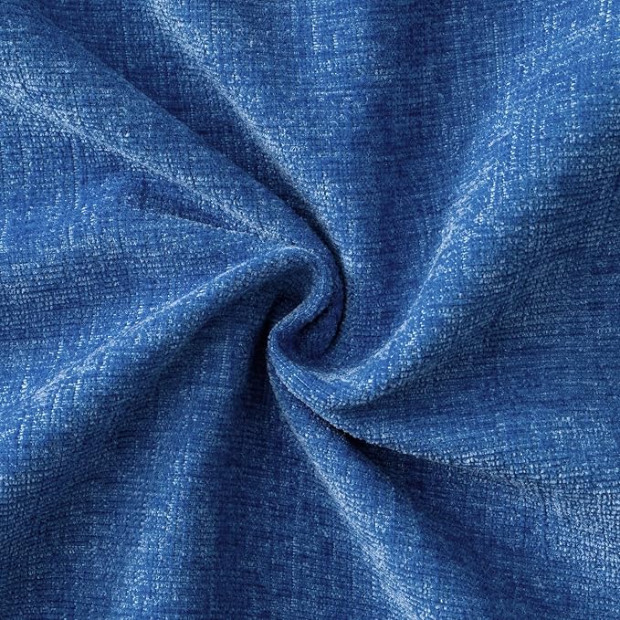MIULEE Pack of 2 Couch Throw Pillow Covers 12x20 Inch Soft Royal Blue Chenille - Image 2
