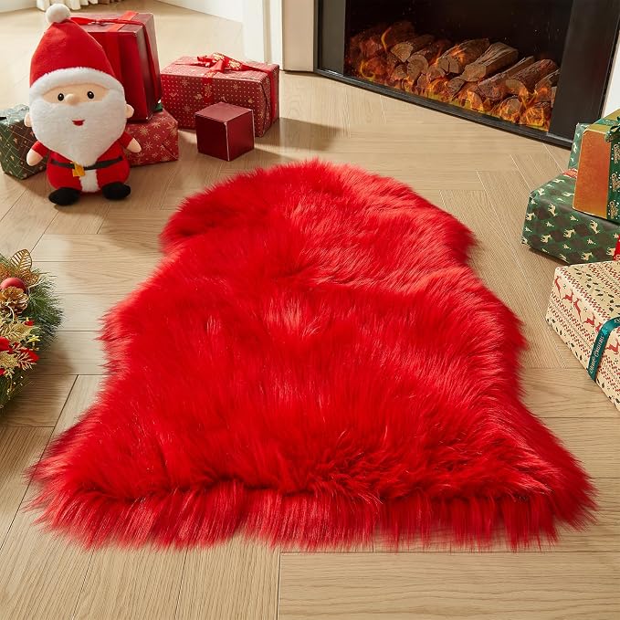 AMTOVO Faux Fur Rug, Fluffy Sheepskin Rug, Fuzzy Ultra Soft 2 x 3 ft Shag Rugs - Image 2