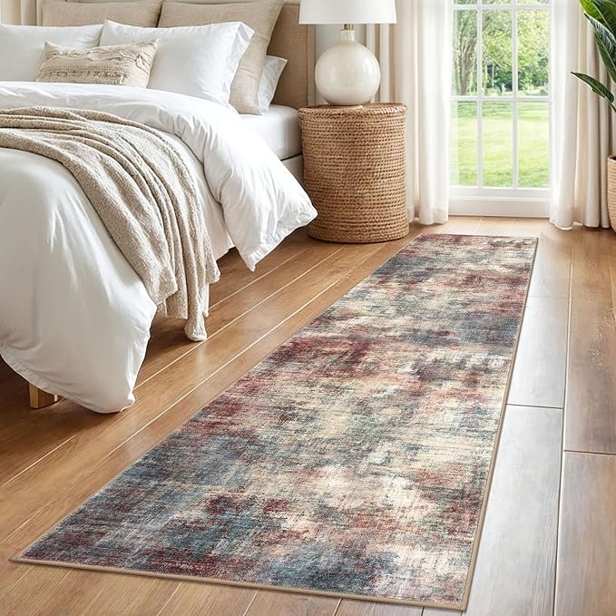 IOHOUZE Abstract Runner Rug 2x8 Ft Washable Runners - Image 8
