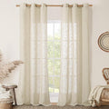 LAMIT Beige Linen Curtains 84 Inch by LAMIT