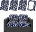 hyha 4Pcs Patio Cushion Covers, Stretch Outdoor Couch Cushion Covers Replacement by hyha