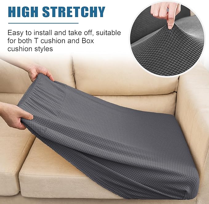 Water Repellent Sofa Cushion Slipcovers, Stretch Sofa Seat Cushion Cover - Image 5