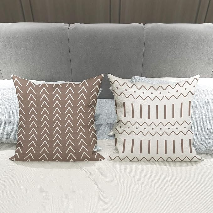 YCOLL Pillow Covers 18x18 Set of 4, Modern Sofa Throw Pillow Cover, Decorative - Image 3