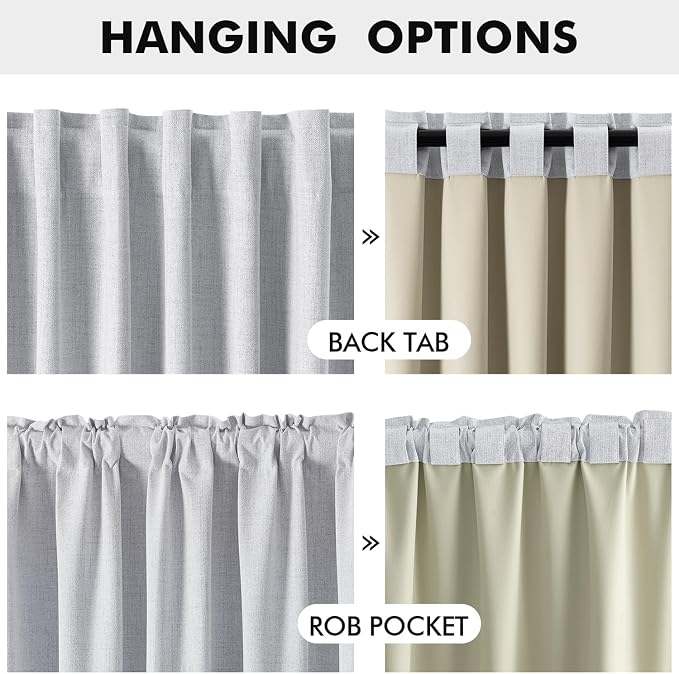 MIULEE 100% Blackout Linen Curtains - Image 5