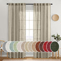 MIULEE Oatmeal Linen Curtains 84 Inch Length 2 Panels by MIULEE