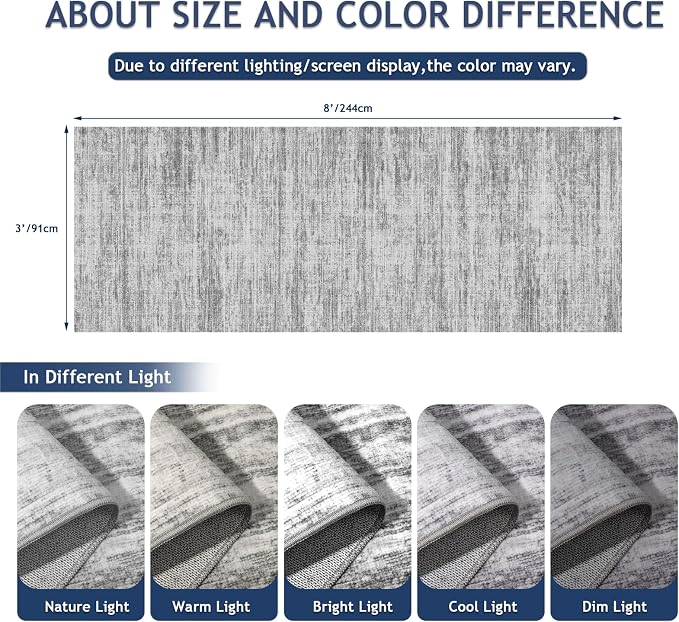3x8 Runner Rug Non Slip Washable Rugs - Image 2