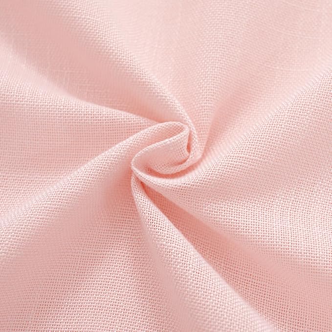 Light Pink Linen Back Tab Curtains 102 Inches Long - Image 6