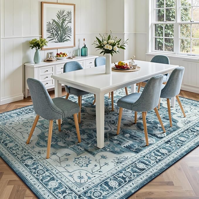 Lofus 8x10 Washable Area Rug, Vintage Floral Rugs - Image 4