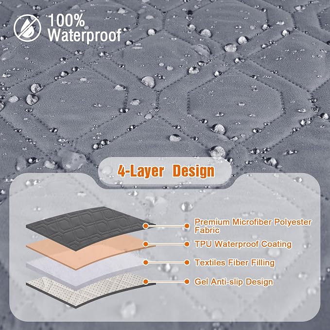 VANSOFY Waterproof Recliner Couch Covers, Sofa Covers 1-Piece Washable - Image 5
