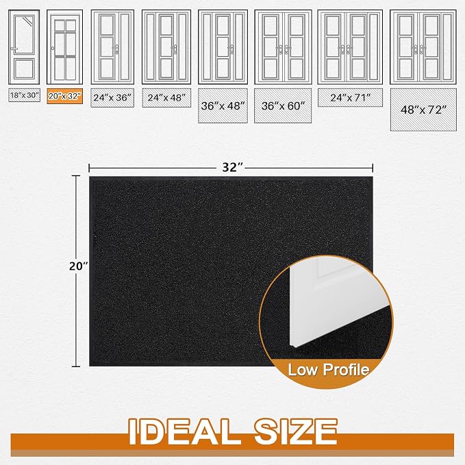 Mibao Dirt Trapper Door Mat for Indoor Outdoor, Waterproof All-Season, - Image 2