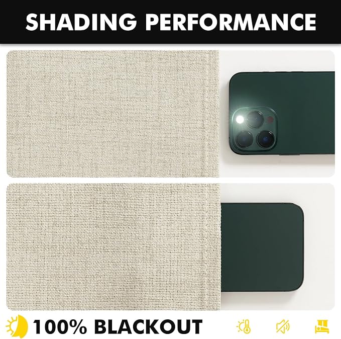 MIULEE 100% Blackout Linen Curtains - Image 7