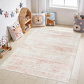 Washable Rugs 4x6 Area Rugs for Living Room, Kids Room, Nursery- Soft Faux Wool by Srugn