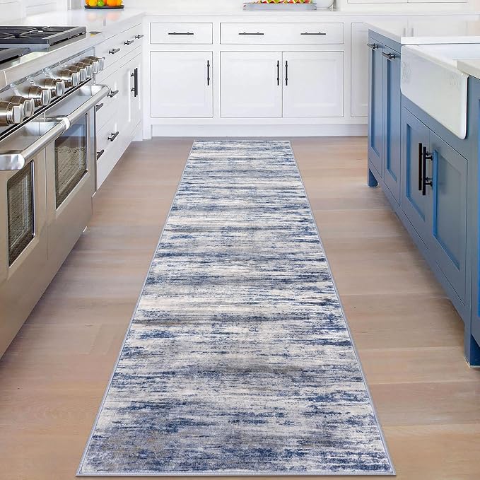 KOZYFLY Modern Abstract Washable Rug Runner 2x8 Hallway Runner Rug Non-Slip - Image 3