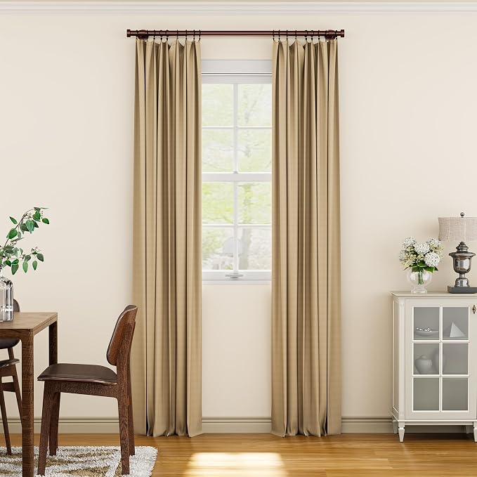 YaFex 2 Pack Heavy Duty Curtain Rods 32-60 Inch, 1 Inch Adjustable Curtain Rod - Image 2