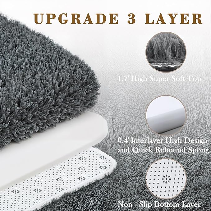 8x10 Area Rugs for Living Room Bedroom Rug, Large Area Rug Shag Shaggy Carpet - Image 5