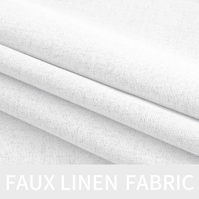 MIULEE Linen Textured Curtains for Bedroom Solid 100% Blackout Thermal - Image 5