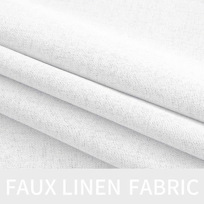 MIULEE Linen Textured Curtains for Bedroom Solid 100% Blackout Thermal - Image 5