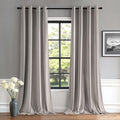 MIULEE Velvet Curtains Silver Light Grey Elegant Grommet Thermal Insulated by MIULEE