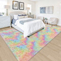 Fluffy Rainbow Colorful Area Rug by JiaoBaba