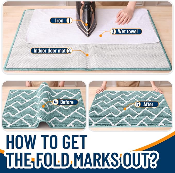 OLANLY Front Door Mat, Non-Slip Rubber Backing, Dirt Resistant and Absorbent - Image 7