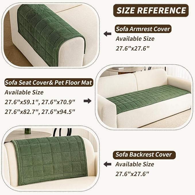 Couch Covers for Dogs Washable, 27.6"x82.7" Non Slip Couch Covers for Loveseat - Image 4