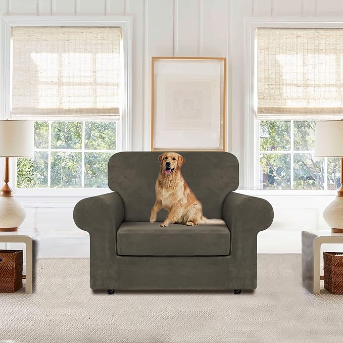 WEERRW Velvet Stretch Chair Sofa Slipcover - Image 2