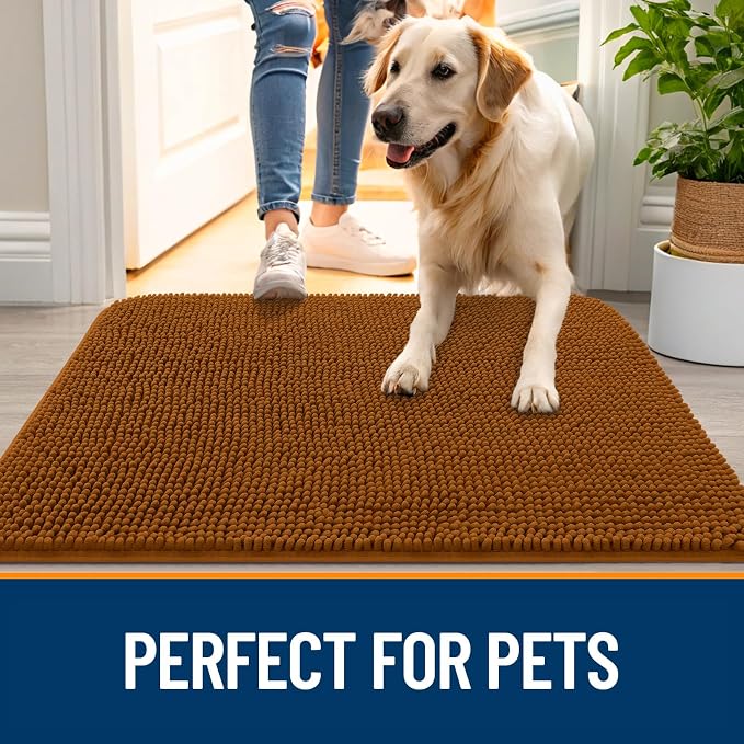 OLANLY Dog Door Mat for Muddy Paws 44x24, Absorbs Moisture and Dirt, Absorbent - Image 6