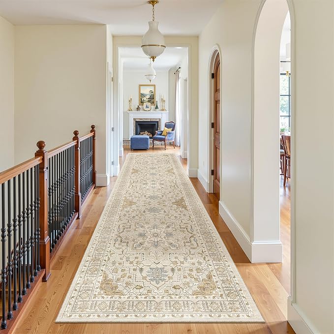 Madane 3x12 Hallway Runner Rug, Non Slip Washable 12ft Runner - Image 3