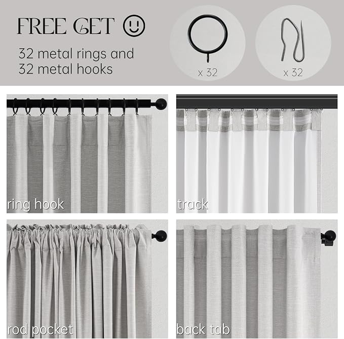 100% Blackout Curtains 70 Inch Wide 90 Inch Long - Image 4