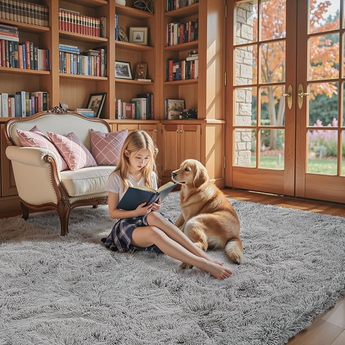 8x10 Area Rugs for Living Room Bedroom Rug, Large Shaggy Soft Plush Furry - Image 3