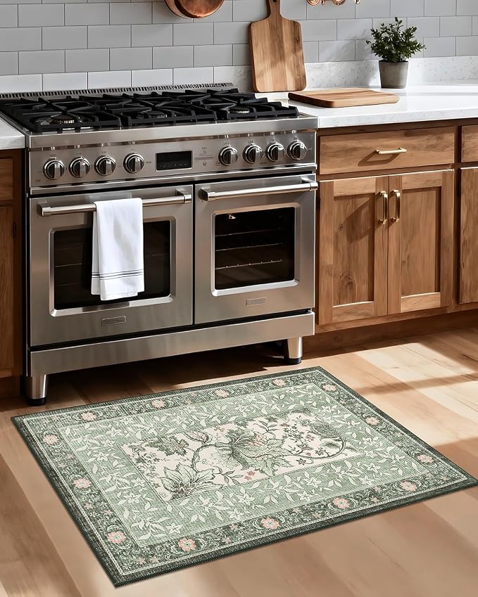 GarveeHome Sage Green 2x3 Door Mat Indoor Rugs - Image 2