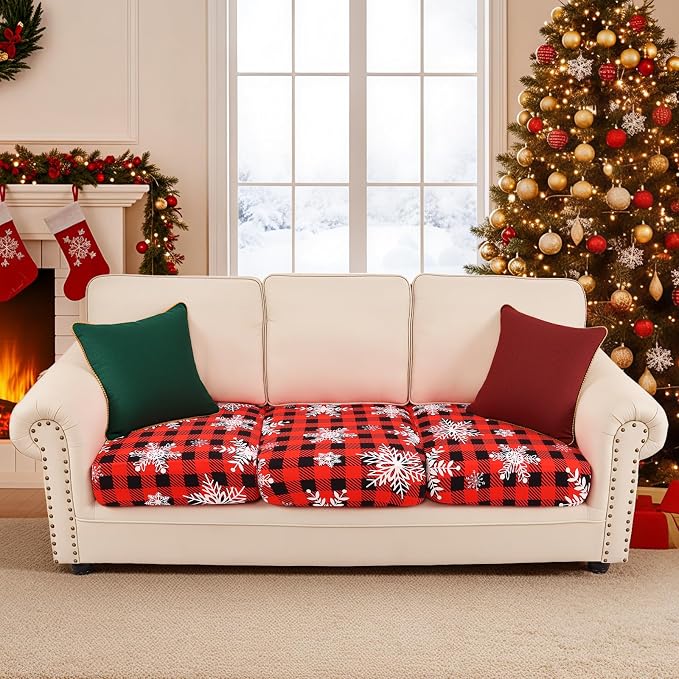 Smiry Printed Couch Cushion Covers, Stretch Soft Couch Covers - Image 5