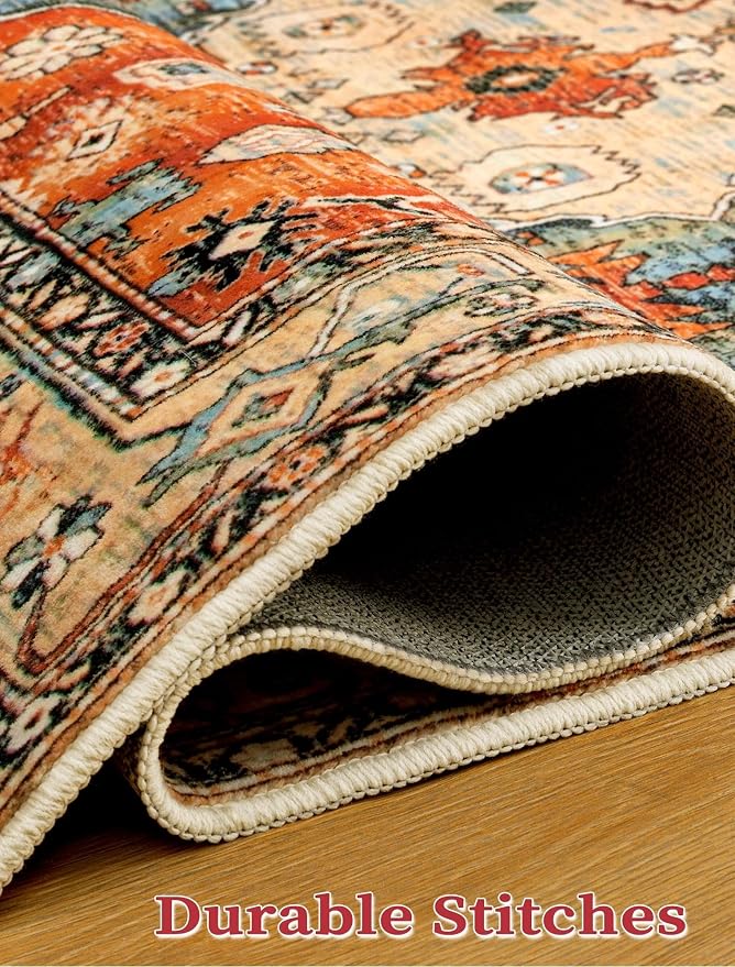 SERISSA 2'6"x18' Washable Non Slip Boho Runner Rug - Image 6