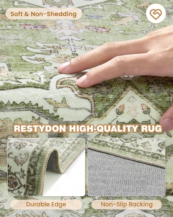 Runner Rug 2x8 Runners for Hallways Non Slip Washable, Vintage Hallway Runner - Image 7