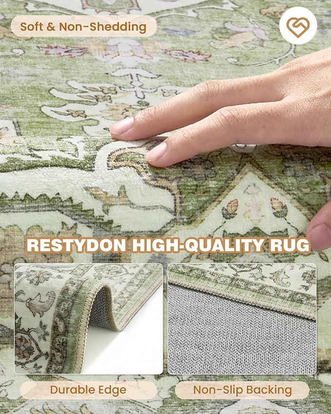 Kitchen Runner Rug Non Slip Washable 2.5x8, Soft Low Pile Entryway Rug Runners - Image 7
