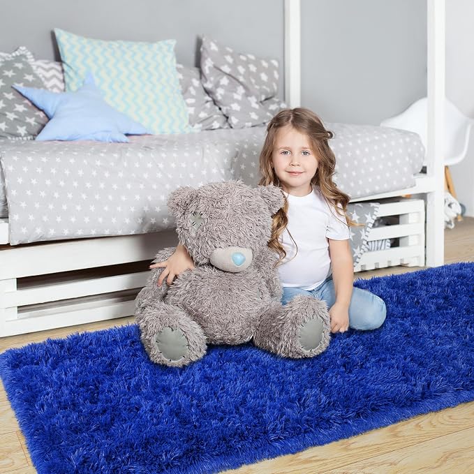 Pionblank Fluffy Runner Rugs for Bedroom 2x6, Modern Shaggy Area Rug for - Image 2