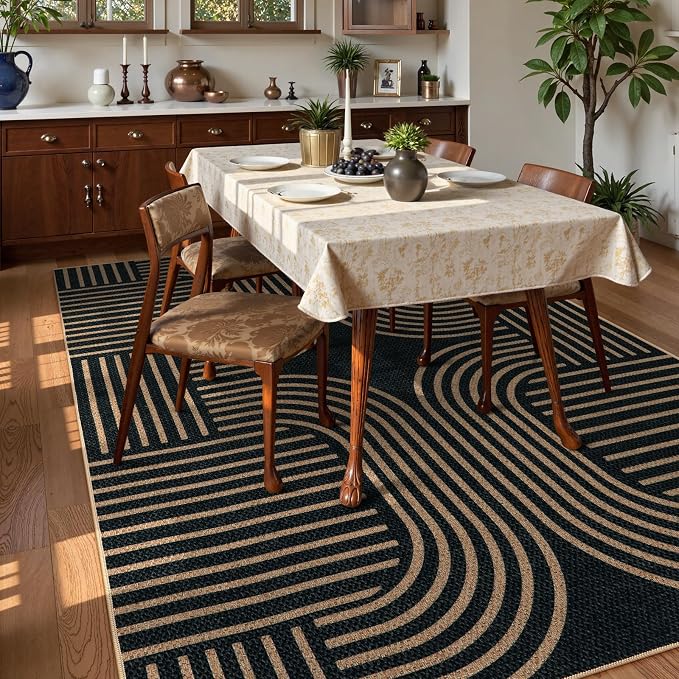 Lahome Enfys Modern Geometric Easy Jute Rug, 6x9 Area Rugs - Image 6